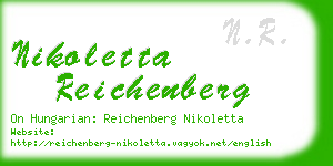 nikoletta reichenberg business card